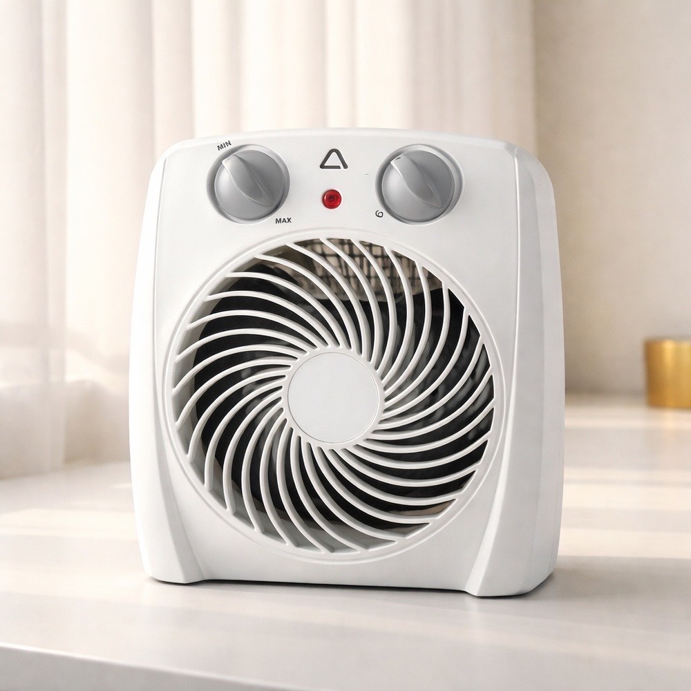 Ambiano Fan-Forced Heater 1500W White Portable Electric Space Heater FW208-155